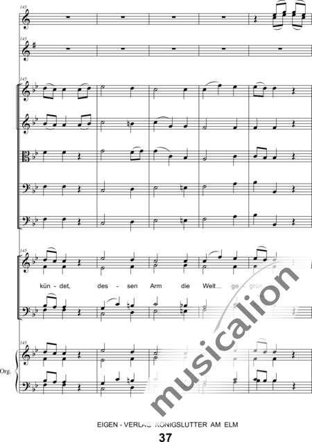 Schönfelder, F. E.: Whitsun Cantata First Movement - Coro>SATB+Clar2+Trp2+Org+[Vl2+Vla+Vc+Cb]:37