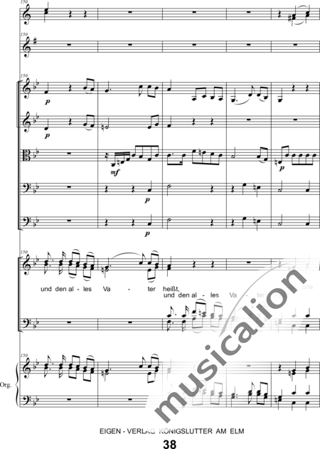 Schönfelder, F. E.: Whitsun Cantata First Movement - Coro>SATB+Clar2+Trp2+Org+[Vl2+Vla+Vc+Cb]:38