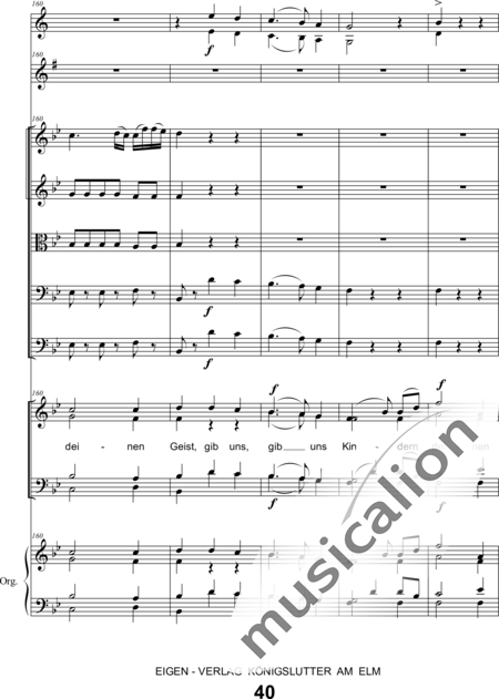 Schönfelder, F. E.: Whitsun Cantata First Movement - Coro>SATB+Clar2+Trp2+Org+[Vl2+Vla+Vc+Cb]:40