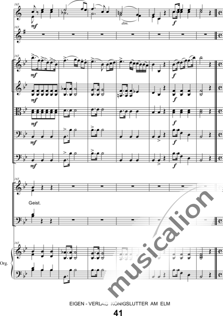 Schönfelder, F. E.: Whitsun Cantata First Movement - Coro>SATB+Clar2+Trp2+Org+[Vl2+Vla+Vc+Cb]:41