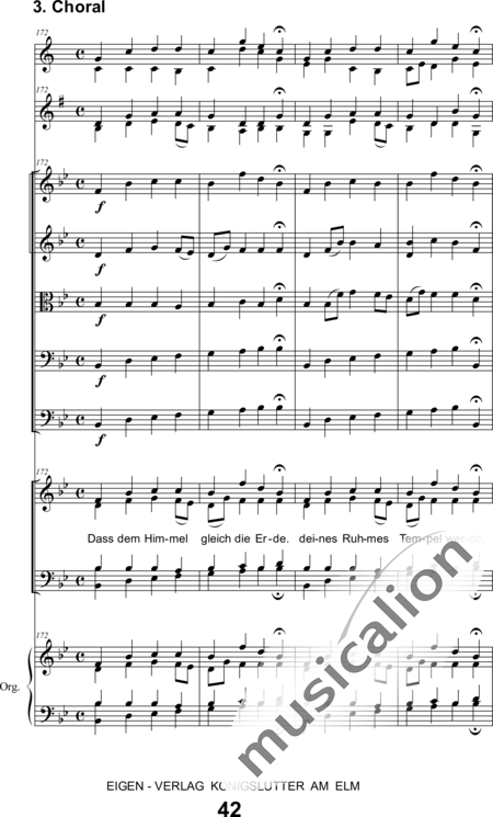 Schönfelder, F. E.: Whitsun Cantata First Movement - Coro>SATB+Clar2+Trp2+Org+[Vl2+Vla+Vc+Cb]:42