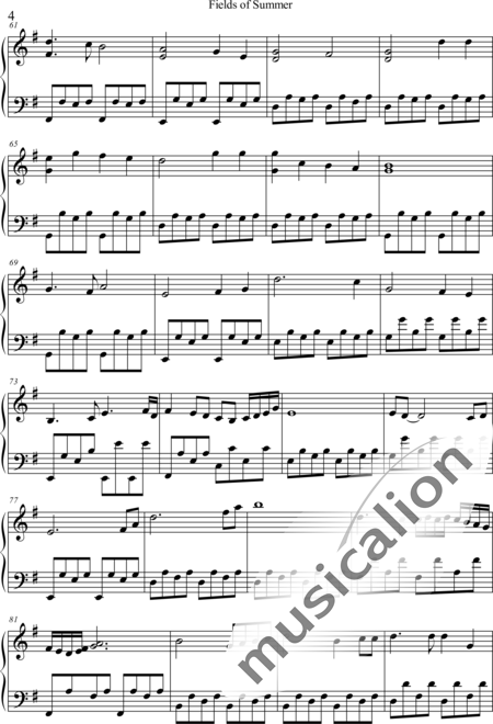 Weidner, Herb: Summer Fields - Piano:4