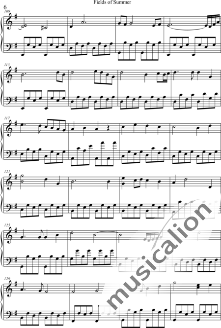 Weidner, Herb: Summer Fields - Piano:6