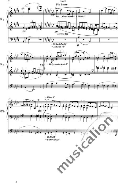 Karg-Elert, Sigfrid : Noel - Orgel>mPed:2