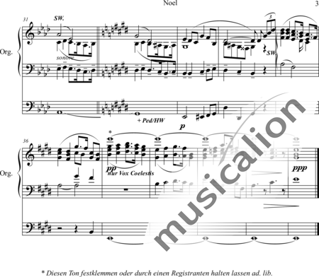 Karg-Elert, Sigfrid : Noel - Orgel>mPed:3