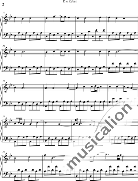 Weidner, Herb: Die Raben - Klavier:2
