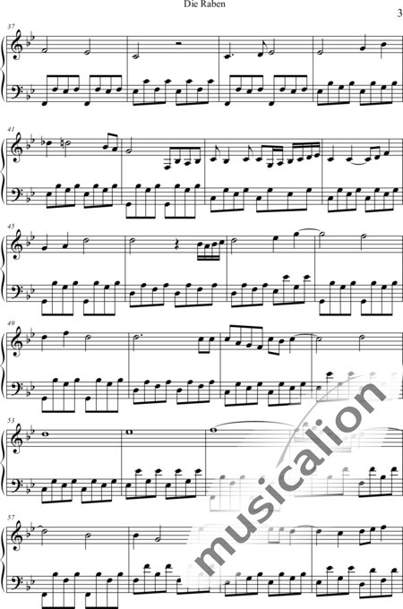 Weidner, Herb: Die Raben - Klavier:3
