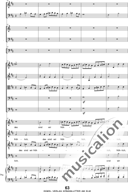Bergt, Christian Gottlob August: Christ Has Risen Third Movement - Coro>SATB+[Ob2+Fg2]+[Trb+Trp2]+Org+[Vl2+Vla+Vc+Cb]:13