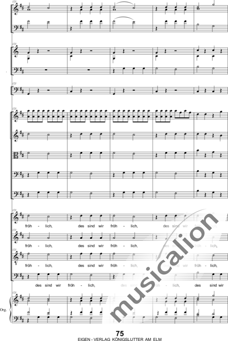 Bergt, Christian Gottlob August: Christ Has Risen Third Movement - Coro>SATB+[Ob2+Fg2]+[Trb+Trp2]+Org+[Vl2+Vla+Vc+Cb]:25