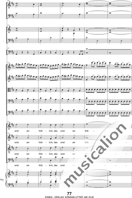 Bergt, Christian Gottlob August: Christ Has Risen Third Movement - Coro>SATB+[Ob2+Fg2]+[Trb+Trp2]+Org+[Vl2+Vla+Vc+Cb]:27