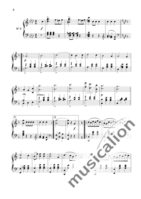 Waldteufel, Emile: Autograph Walzer - Klavier:5