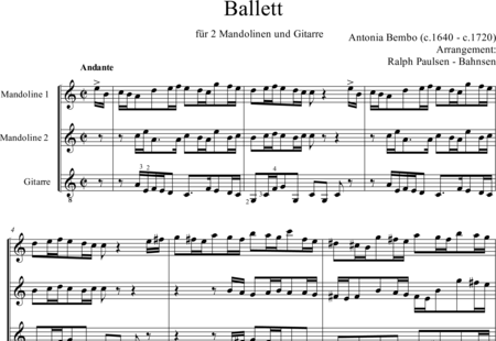 Bembo, Antonia: Ballet (Arrang.) - Guirarra+Mandolina 2:0
