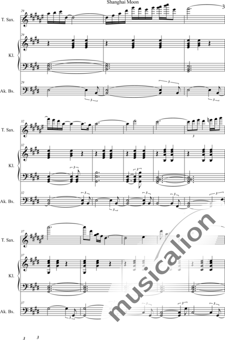 Weidner, Herb: Shanghai Moon in C Sharp - Saxophone+Pf+Db:3
