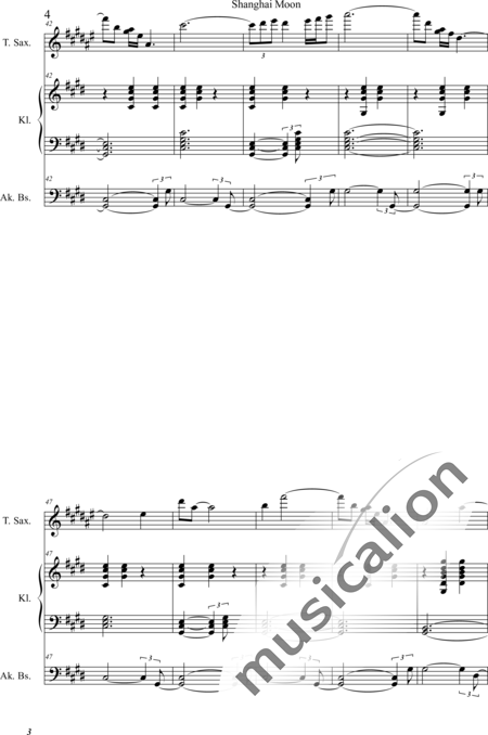 Weidner, Herb: Shanghai Moon in C Sharp - Saxophone+Pf+Db:4