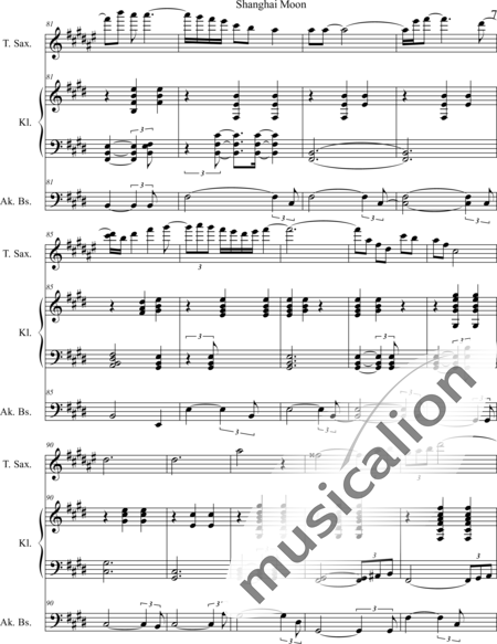 Weidner, Herb: Shanghai Moon in C Sharp - Saxophone+Pf+Db:7