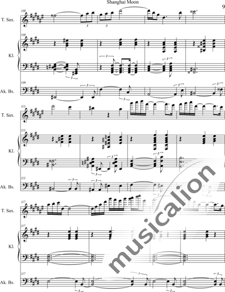Weidner, Herb: Shanghai Moon in C Sharp - Saxophone+Pf+Db:9