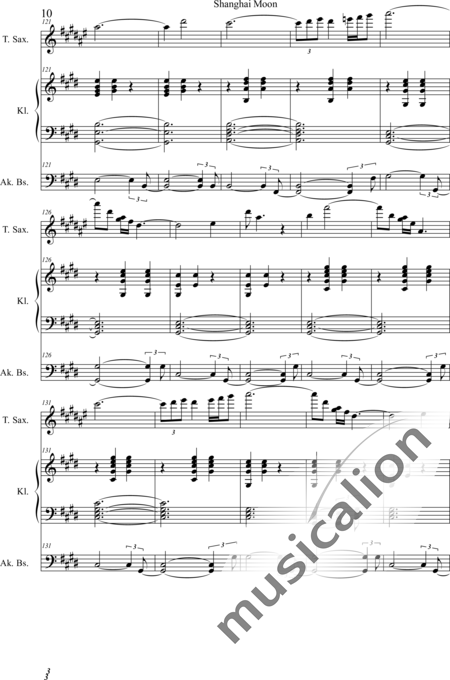 Weidner, Herb: Shanghai Moon in C Sharp - Saxophone+Pf+Db:10