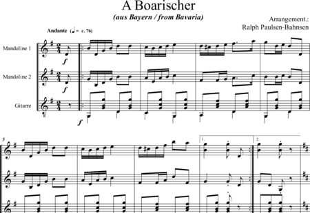 Anonymus, Unknown: "Bavarian" - Mandolin 2+|otherinstrument:0