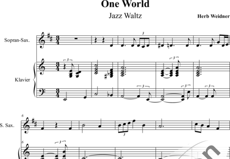 Weidner, Herb: One World - Saxophon+Klavier:0
