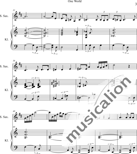 Weidner, Herb: One World - Saxophon+Klavier:3