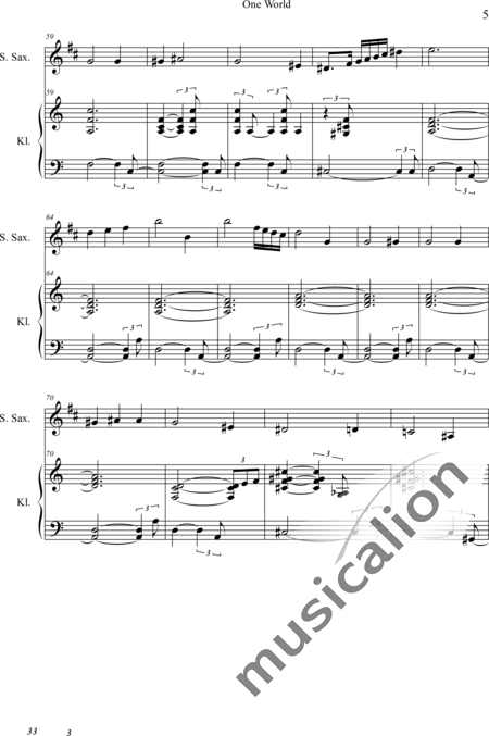 Weidner, Herb: One World - Saxophon+Klavier:5