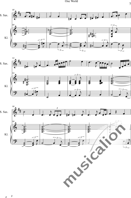 Weidner, Herb: One World - Saxophon+Klavier:7