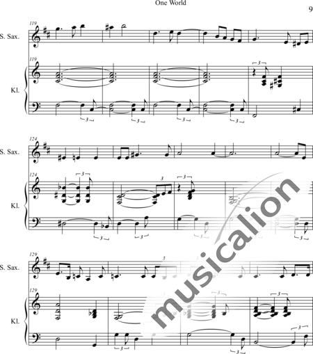 Weidner, Herb: One World - Saxophon+Klavier:9