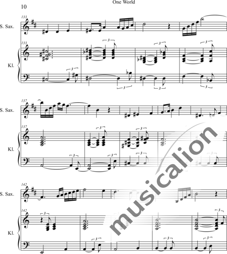 Weidner, Herb: One World - Saxophon+Klavier:10