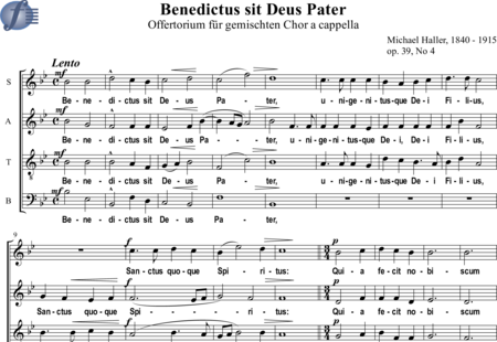 Haller, Michael: Benedictus sit Deus Pater (Offertory) - Choir>SATB:0
