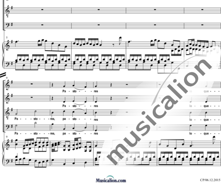 Brixi, František Xaver: Pastores loquebantur (Motet) - Coro>SATB+[Org+Pno]:1