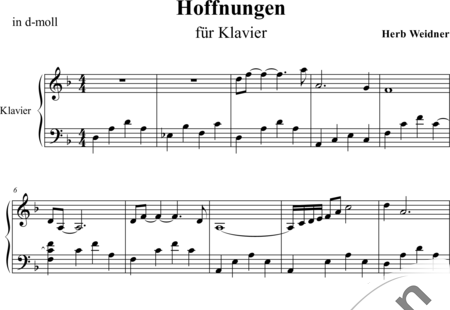 Weidner, Herb: Hoffnungen - Klavier:0
