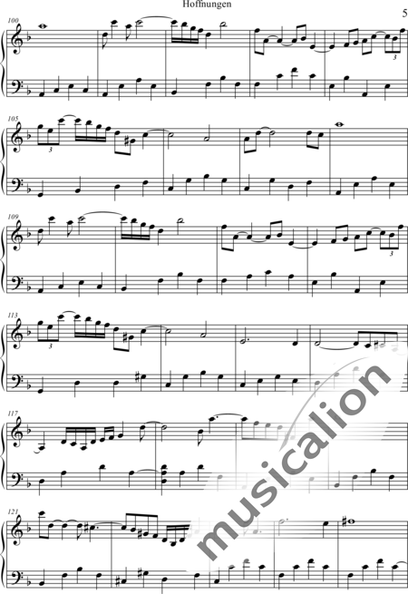 Weidner, Herb: Hoffnungen - Klavier:5