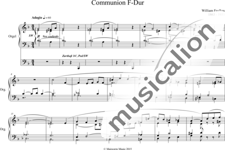 Faulkes, William: Communion F-Dur - Orgel>mPed:0