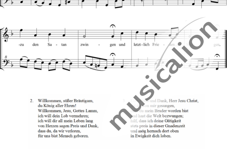 Bach, Johann Sebastian: Break Forth, Oh Beautiful Morning Light - Flauta dulce 2:1