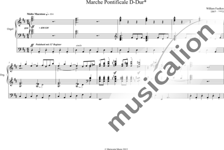 Faulkes, William: Marche Pontificale - Orgel>mPed:0