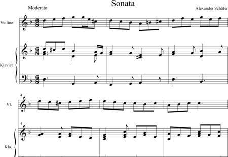 Schäfer, Alexander: Sonata d-Moll - Violine+Klavier 2:0
