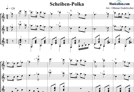 Anonymus, Unknown: Scheiben-Polka - Guitar 3:0