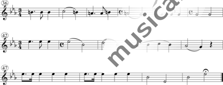 Junga, Wolfgang: Missa Patris: Sanctus. Für Chor und Blasorchester/-Ensemble - Solo>Sop/Alt/Ten/Bass+Chor>SATB+[Fl+Klar2+Sx2]+[Pos+Hn2+Trp2+Tb]:11