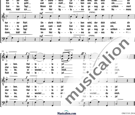 Zanger, Gustav: Die Auferstehung ("Aufersteh'n, ja aufersteh'n wirst du, mein Staub") - Coro>SATB:1