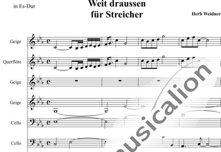 Weidner, Herb: Weit draussen (far afield) - Violín 3+Fl+[Vc3+Cb]:0