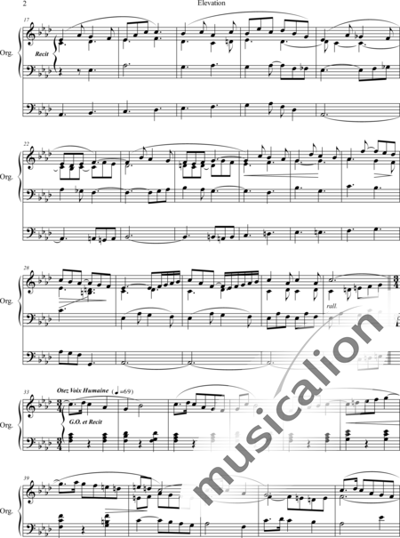 Lepage, Louis: Elevation A-flat major - Órgano>cPed:2