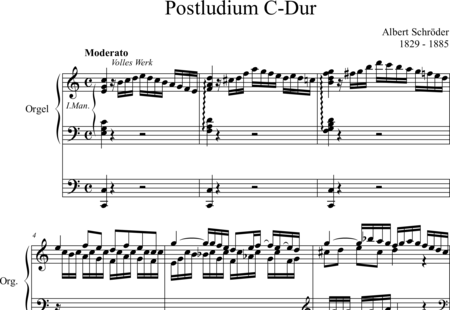 Schröder, Albert: Postludium C-Dur - Orgel>mPed:0