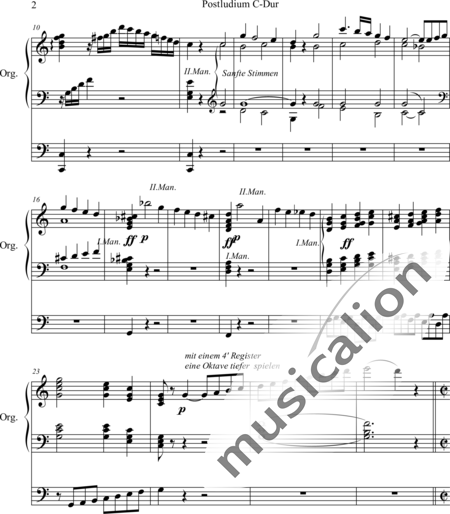 Schröder, Albert: Postludium C-Dur - Orgel>mPed:2