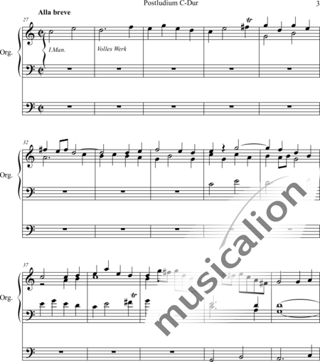 Schröder, Albert: Postludium C-Dur - Orgel>mPed:3