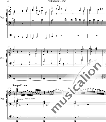 Schröder, Albert: Postludium C-Dur - Orgel>mPed:4