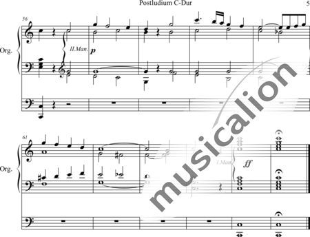 Schröder, Albert: Postludium C-Dur - Orgel>mPed:5