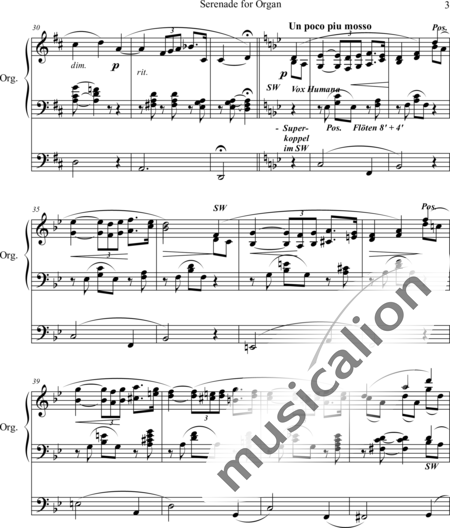 Macfarlane, Will C.: Serenade for Organ - Orgel>mPed:3
