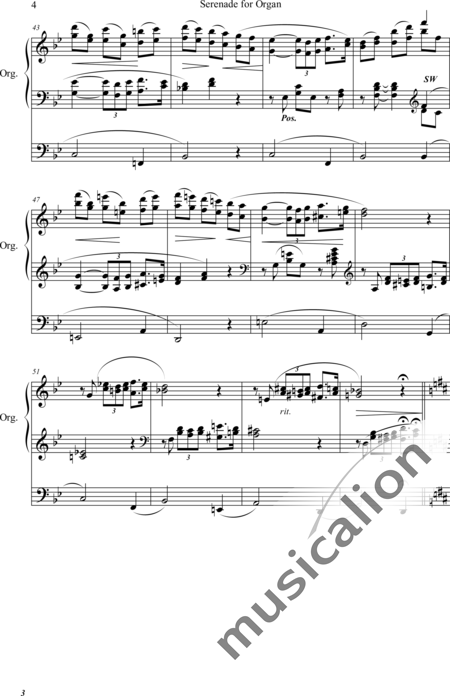 Macfarlane, Will C.: Serenade for Organ - Orgel>mPed:4