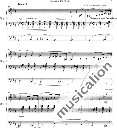 Macfarlane, Will C.: Serenade for Organ - Orgel>mPed:5