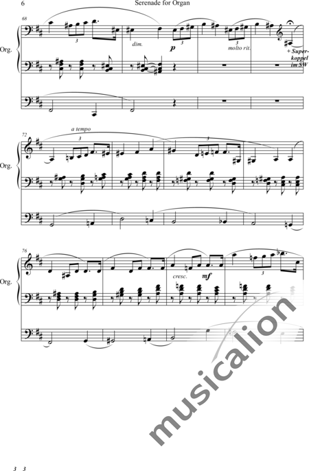 Macfarlane, Will C.: Serenade for Organ - Orgel>mPed:6